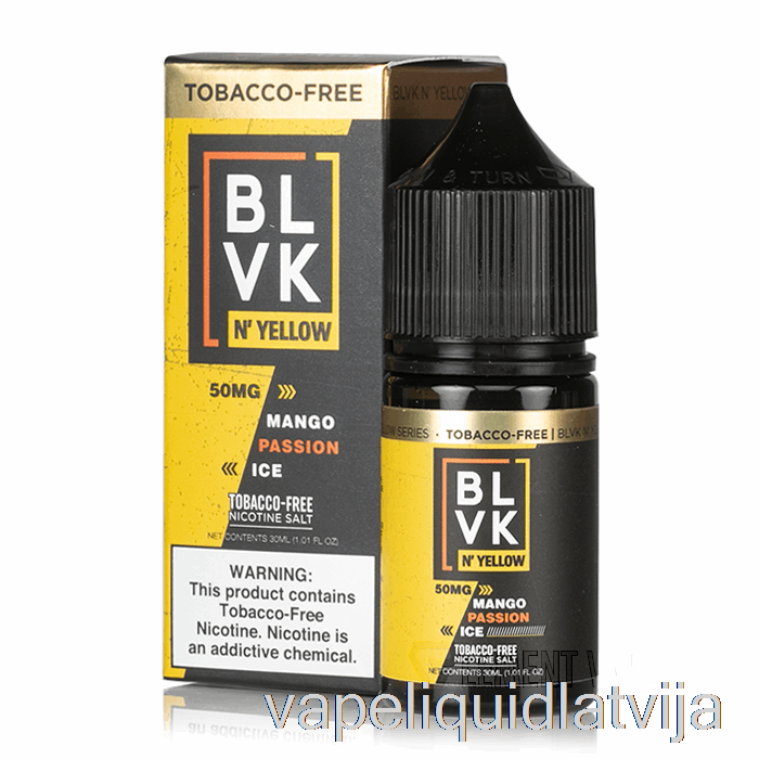 Mango Passion Ice - Blvk N' Yellow Salts - 30ml 35mg Vape šķidrums